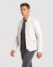 Costume deux pièces beige — vue portée de profil