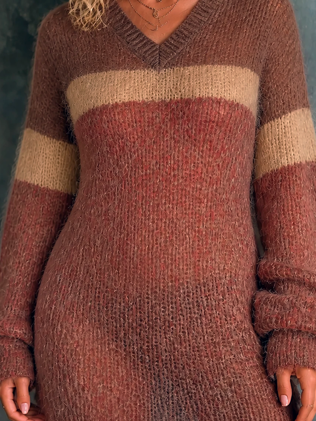 Robe rouille à bandes, gros plan des bandes