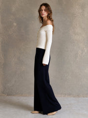 Ensemble cardigan et pantalon large — vue portée de profil