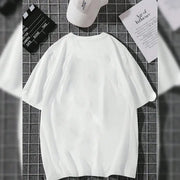 T-shirt blanc, vue de dos à plat