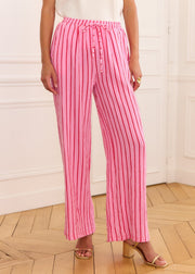 Pantalon gaze rayé
