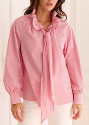 Blouse rayée rouge