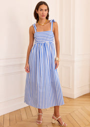 Robe rayée bleu blanc