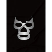 T-shirt imprimé devant — détail du masque argenté sur le devant