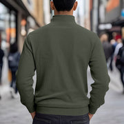 Veste texturée vert kaki, vue portée de dos