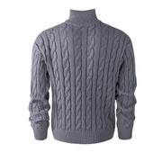 Pull demi-zip à torsades