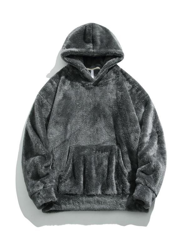 Sweat à capuche aspect peluche