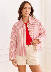 Veste rayée rouge esprit marine