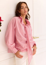 Blouse rayée rouge