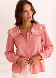 Blouse vichy rouge