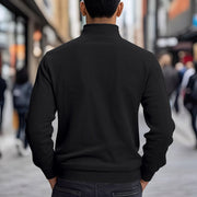 Veste texturée noire, vue portée de dos