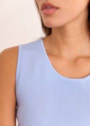 Débardeur maille aérien bleu