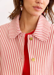 Veste rayée rouge esprit marine