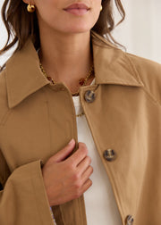 Veste trench courte camel