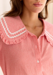 Blouse vichy rouge