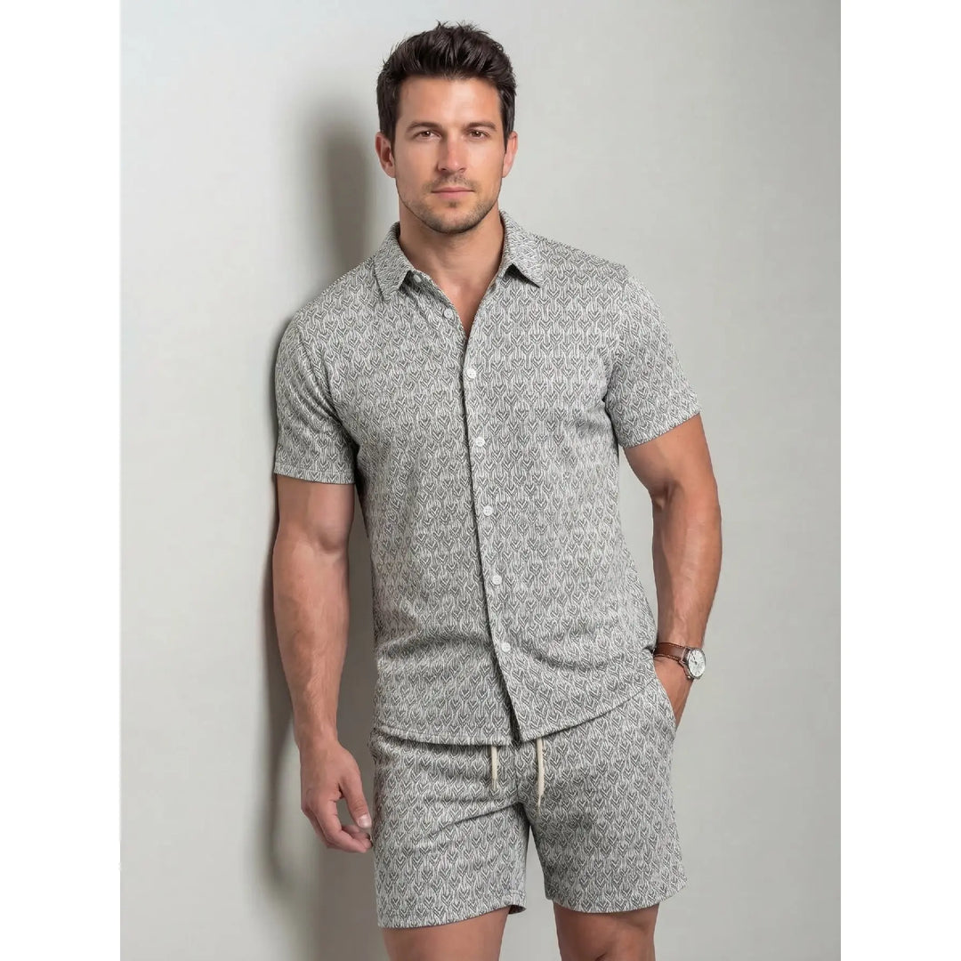 Ensemble chemise jacquard et short