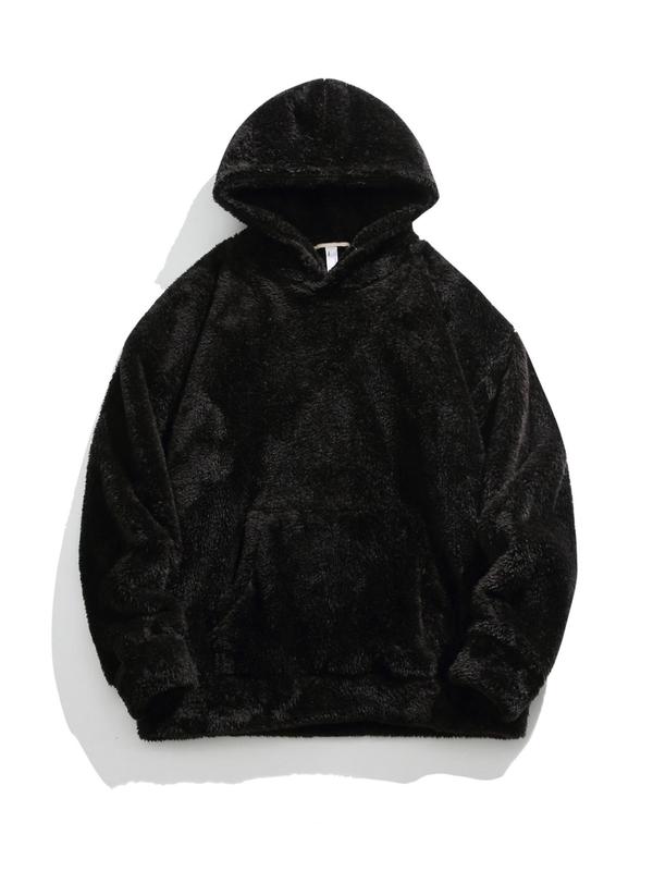 Sweat à capuche aspect peluche