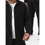 Ensemble chemise et pantalon noir — vue portée de face