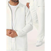 Ensemble chemise et pantalon blanc — vue portée de face