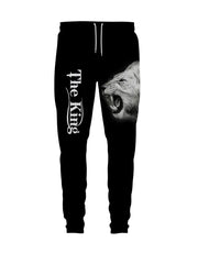 Ensemble t-shirt pantalon motif lion noir — vue isolée du pantalon, motif sur la cuisse