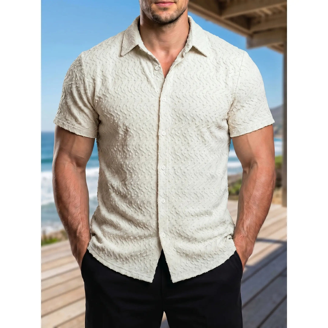 Chemise unie à manches courtes — vue complémentaire du produit.