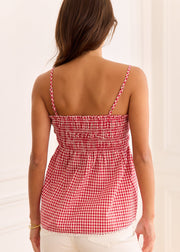 Top vichy rouge