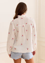 Chemise gaze fleurie