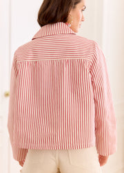 Veste rayée rouge esprit marine