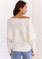 Pull écru Judy — vue portée de dos