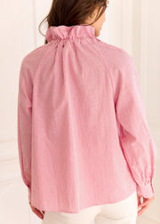 Blouse rayée rouge
