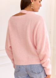 Pull rose Luana — vue portée de dos
