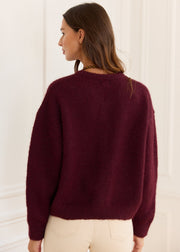 Gilet bordeaux coupe loose