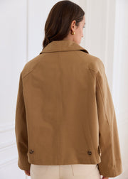 Veste trench courte camel
