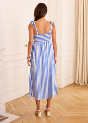 Robe rayée bleu blanc