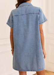 Robe denim multi-poches utilitaire