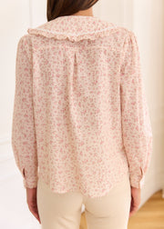 Chemise fleurie col pelle