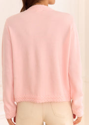 Gilet rose Sophie — vue portée de dos