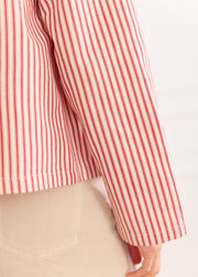 Veste rayée rouge esprit marine