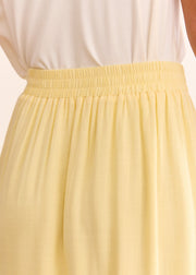 Jupe longue fluide jaune