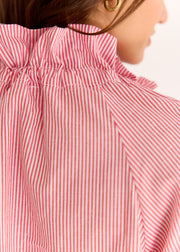 Blouse rayée rouge