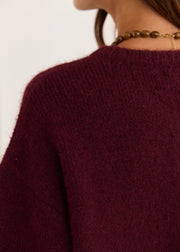 Gilet bordeaux coupe loose