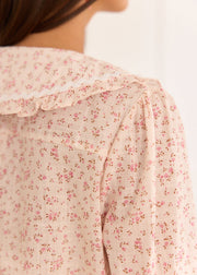 Chemise fleurie col pelle