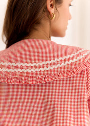 Blouse vichy rouge