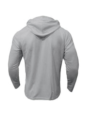 Ensemble sweat gaufré et pantalon gris clair — pièce isolée, vue de dos