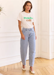 Jean Bony en denim clair