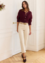 Gilet bordeaux coupe loose