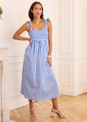 Robe rayée bleu blanc