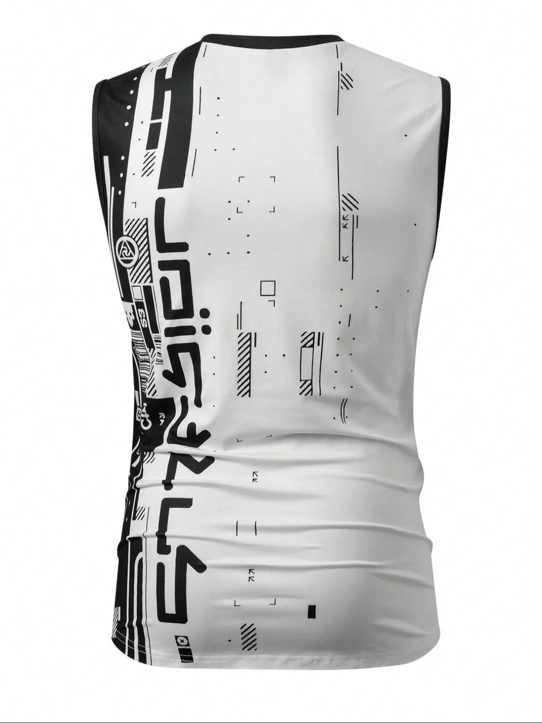 Haut sans manches blanc et noir, vue produit