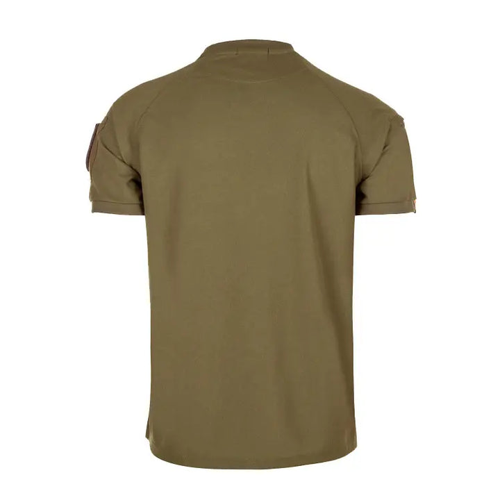 T-shirt kaki à col rond, vue de dos