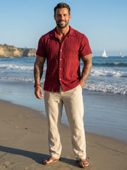 Chemise texturée trois coloris